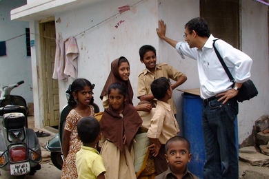 A new study of rural India shows that modest levels of medical training can improve the quality of health care furnished by informal health care providers. The study was co-authored by Abhijit Banerjee, the Ford International Professor of Economics at MIT and a co-author of the study, pictured here on the right during a visit to India.