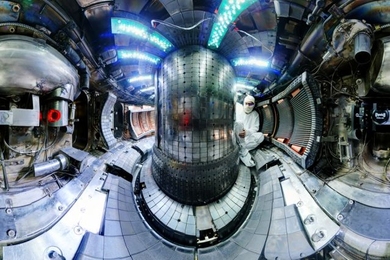 The interior of the Alcator C-Mod tokamak, where experiments were conducted that have helped create a new scenario for heating plasma and achieving fusion.