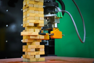 The Jenga-playing robot demonstrates something that’s been tricky to attain in previous systems: the ability to quickly learn the best way to carry out a task, not just from visual cues, as it is commonly studied today, but also from tactile, physical interactions.