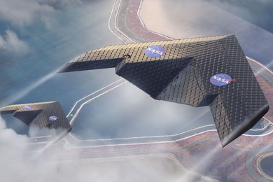 New way of fabricating aircraft wings could enable radical new designs, such as this concept, which could be more efficient for some applications.