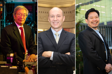 Portrait photos of James Fujimoto, Eric Swanson, and David Huang