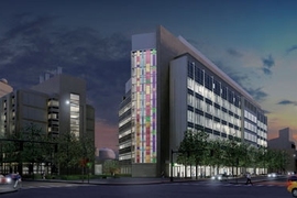 An artist's rendering of the Koch Institute at dusk. <a onclick="MM_openBrWindow('cancer-grnd-1-enlarged.html','','width=509, height=583')">
<span onmouseover="this.className='cursorChange';">Open image gallery</span>
</a>
<noscript> <a href="cancer-grnd-1-enlarged.html">
<em>(no JavaScript)</em>
</a>
</noscript>