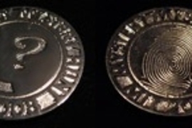 The 2008 Mystery Hunt Coin featured the thumbprint of Dr. Awkward's murderer, whom hunters had to identify.