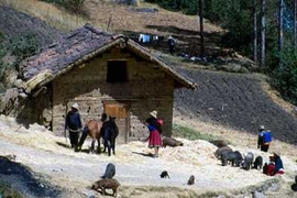 A farm in the Peruvian Andes. An MIT economics student has shown that there are deep historical roots of poverty and wealth among Peru's agrarian communities.