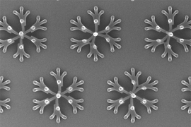 Controlling the collapse of tiny pillars deposited on a silicon substrate can produce intricate patterns.