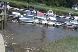 Stormwater outfall into Kingston harbor.