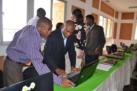 During the entrepreneurship competition that capped off AITI's course in Kenya last summer, students demonstrated the mobile applications around which they hoped to build companies.