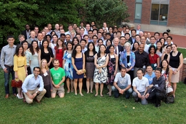 Over 100 alumni, students, and guests gather before the Gala Dinner on Saturday, June 30. Sidney-Pacific's 10th Anniversary Reunion weekend on June 29-July 1, drew over 60 alumni from across the US, and as far away as the UK and Lebanon.  