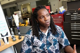 David Moinina Sengeh is working to improve prosthetic limbs.
