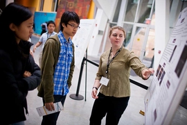 Jean Sack (right) presented at the 2012 Poster Scholars Event. 