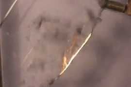 A wire on fire