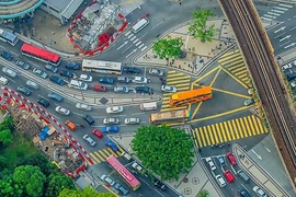 A view of traffic in Kuala Lumpur. A better understanding of how deliveries are made to shops and kiosks in such areas could help with the planning of roads, bike lanes and parking areas, the MIT researchers say.