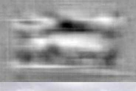 With each of the raw images at left (color), today's state-of-the-art
object-detection algorithms make errors that initially seem baffling — such as mistaking distant clouds for a nearby car. A new
technique enables the visualization of a common mathematical
representation of
images (in black and white), which should help researchers understand why
their
algorithms fail.
