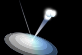 A water molecule bounces off a liquid surface from the vapor phase. 