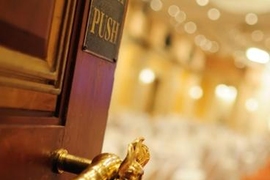 closeup image of door opening