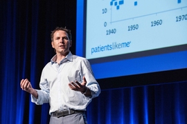 Jamie Heywood at the Drug Information Association's 50th anniversary meeting in June, where PatientsLikeMe received the President’s Award for Outstanding Achievement in World Health.