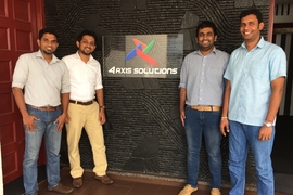 4Axis Solutions co-founders Minsara Madhawa, Dumindu Kanankage, Kapilan Karunananthan and Anuruddha Alwis