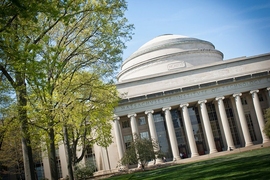 MIT's Killian Court, with Great Dome in the background