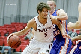 Freshman Bradely Jomard became the fourth MIT men's basketball player in the history of the program to be named the NEWMAC Rookie of the Year. 