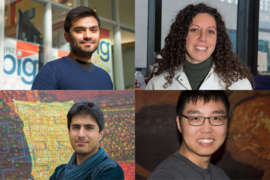 Clockwise from top left: Ziawasch Abedjan, Sara Cleto, Zhizhuo Zhang, and Shahin Kamali.