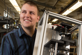 Dan Dorsch of MIT is the $15,000 Lemelson-MIT “Drive it!” Graduate Winner for his invention, the first lightweight clutchless hybrid transmission for cars.