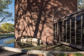 Authentically restoring the MIT Chapel to its original Eero Saarinen design required the installation of handblown restoration glass from Leipzig, Germany. 