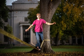 “I have considered working in social entrepreneurship or academia — ultimately I think I will seek out a combination of both. I think they both have advantages to addressing these kinds of problems, and their own drawbacks. I think ultimately I’m going to draw fulfillment from working on a problem that really matters to people,” senior Charlie Andrews-Jubelt says.