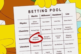 A tweet noting "The Simpsons"' prediction of a Nobel Prize for Professor Bengt Holmström was @MIT's most popular to date. 