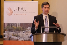 Christian Soura, director of the South Carolina Department of Health and Human Services, speaks at MIT.