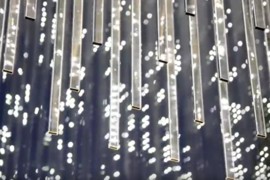 Artist Leo Villareal's "Light Matrix" LED installation at MIT's newly renovated Building E52, the Morris and Sophie Chang Building