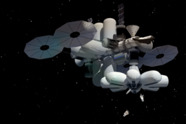 The Managed, Reconfigurable, In-space Nodal Assembly (MARINA), developed by MIT graduate students, recently took first place at NASA's Revolutionary Aerospace Systems Concepts-Academic Linkage Design Competition Forum. MARINA is designed as a habitable commercially owned module for use in low Earth orbit that would be extensible for future use as a Mars transit vehicle.