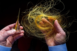 The proximity of the new headquarters of the Advanced Functional Fabrics of America (AFFOA) Institute to MIT's campus will help connect students and faculty to new facilities, including the Fabric Discovery Center that provides end-to-end prototyping from fiber design to system integration of new textile-based products. 