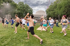 The annual water war, an official part of Residential Exploration (REX), began at MIT in the early 2000s. 