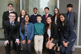 The 2017 MassJAS biological and environmental sciences presenters practiced communication skills and vied for the opportunity to become delegates at the AJAS annual meeting.