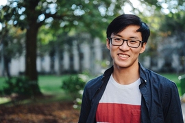 “I am fascinated by how people work, why we do what we do, and why we think what we think,” says senior and Marshall Scholar Liang Zhou.
