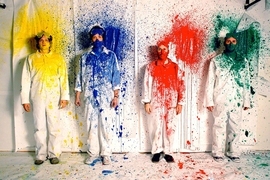“We want to give teachers whatever tools they need to connect the joy, wonder, and fun in our videos to the underlying concepts that their students are learning,” says OK Go lead singer Damian Kulash, who is working with MIT alumna AnnMarie Thomas to parlay STEAM principles from his music videos into PK-12 lessons.