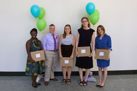 Left to right: Grace Kindeke, Chris Bourg, Caitlin Robles, Melissa Feiden, Grace Mlady