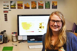 Catherine Nikiel works in the Parsons Laboratory for Environmental Science and Engineering.