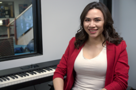Audrey Pillsbury is a senior chemistry major and the creator of a musical about life as a second-generation Asian-American.