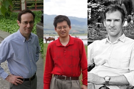 Guggenheim Fellowship recipients (left to right) David Jerison, Hong Liu, and Seth Mnookin