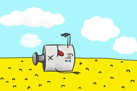 illustration of a dead kilogram