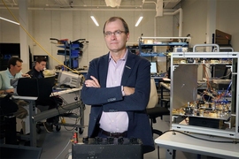 Humatics co-founder and CEO David Mindell at Humatics headquarters in Waltham, MA.