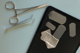 MIT engineers have devised a double-sided adhesive that can be used to seal tissues together.