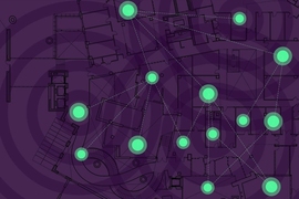 A system designed by researchers at MIT and elsewhere enables interconnected smart devices to cooperatively pinpoint their positions in noisy environments where GPS usually fails, which is useful for emerging “localization-of-things” applications.