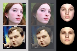 MIT cognitive scientists have developed a computer model of face recognition that performs a series of computations that reverse the steps that a computer graphics program would use to generate a 2D representation of a face.