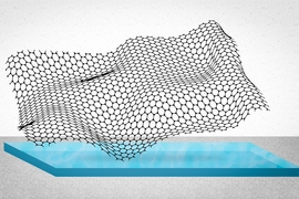 A new manufacturing process for graphene is based on using an intermediate carrier layer of material after the graphene is laid down through a vapor deposition process.