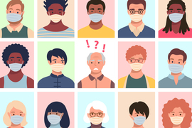 People with masks