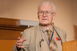 Photo of the late Michael Driscoll at a podium
