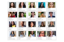 Collage of 20 headshots of WISDM Fellows