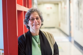 Professor Susan Solomon in a hallway